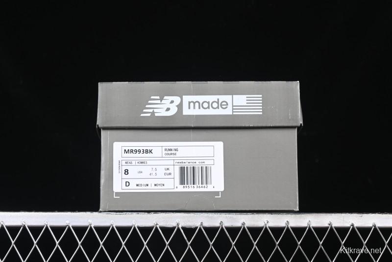 New Balance Made In USA M993 Series Classic Retro Casual Running Shoes - MR993BK