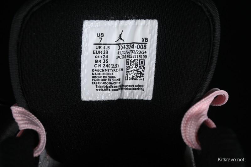 Nike Air Jordan 1 Low AJ1 Retro Basketball Shoes with Black Pink Bow Design - DX4374-008