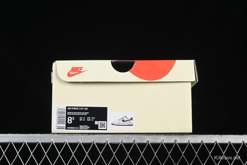 Nike Air Force 1 '07 Low Stussy Collaboration Camo Swoosh Drawstring Casual Sneakers - DM6688-014