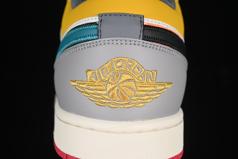 Nike Air Jordan 1 Low AJ1 Mismatch Colorway Low-Top Casual Sneakers - HV4511-133