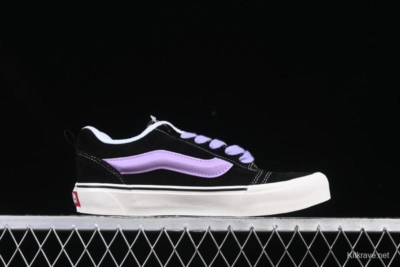 Vans Knu Skool Purple Grape Love Comfortable Fashion Slip-Resistant Wear-Resistant Low-Top Casual Skate Shoes - VN0009QC6BT1