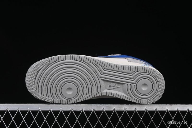 Nike Air Force 1 '07 Low The North Face Collaboration Grey Blue Swoosh Casual Shoes - XZ6188-745