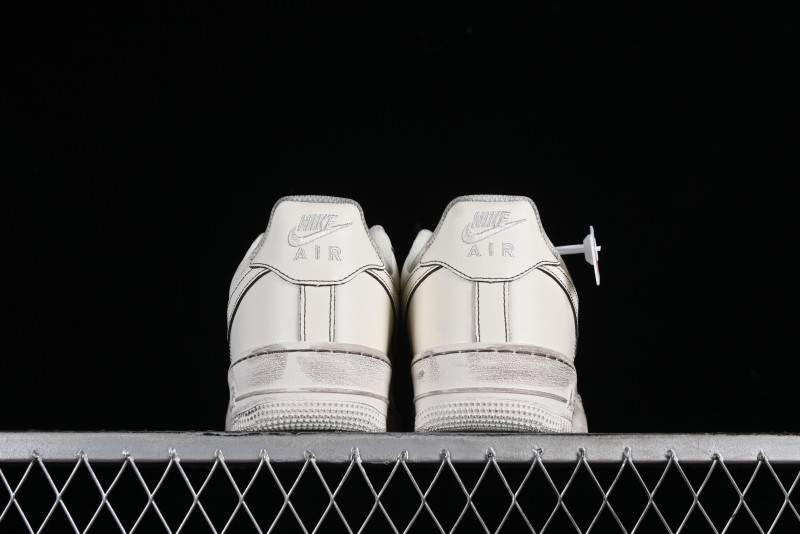 Nike Air Force 1 '07 Low Casual Sneakers with Hemp Rope Laces and Distressed Design - 315122-333