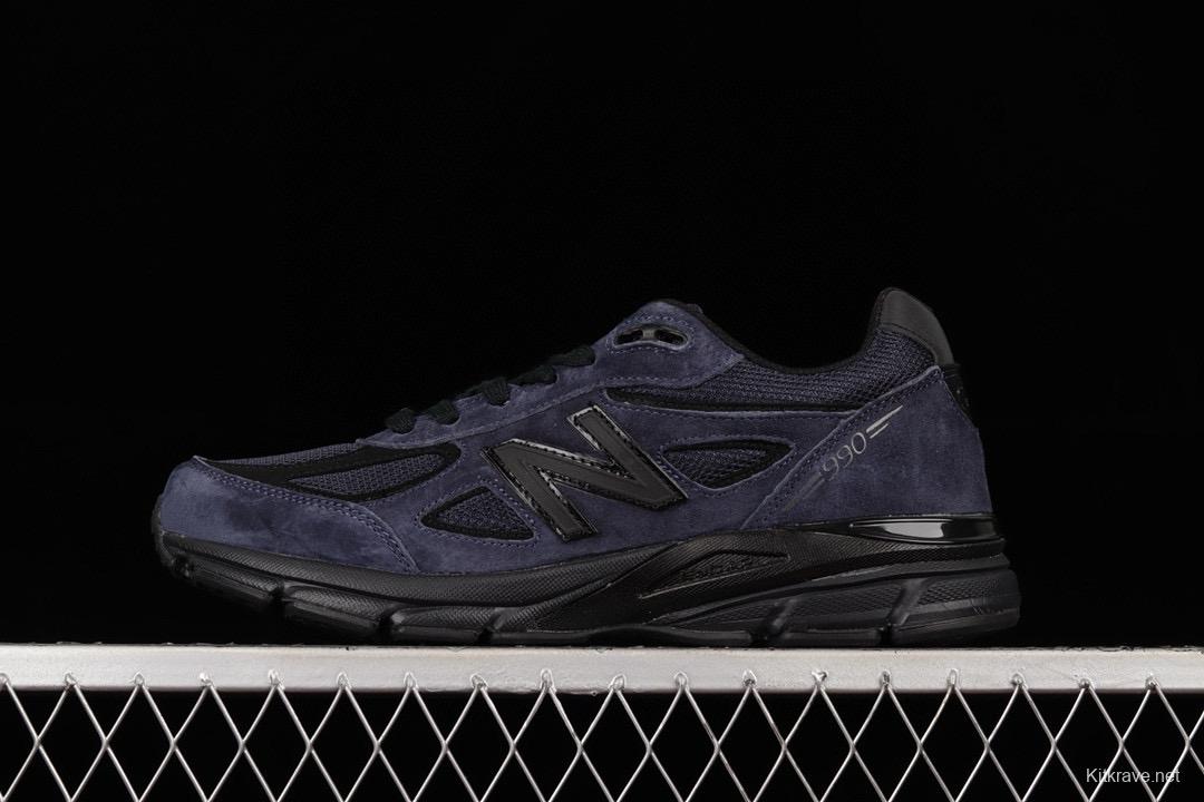 New Balance JJJJound x 990V4 Retro Running Sneakers with Suede and Mesh Upper - M990JJ4