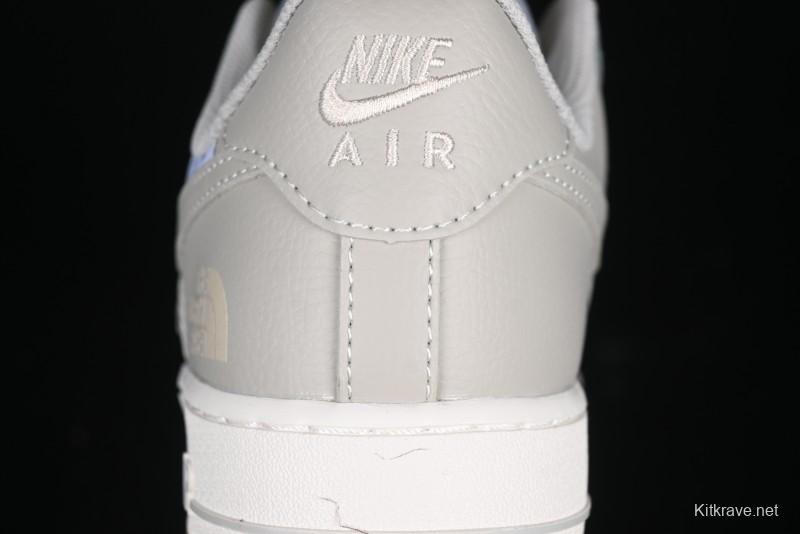 Nike Air Force 1 '07 Low The North Face Collaboration Light Blue Gum Sole Low-Top Casual Sneakers - DM6688-022