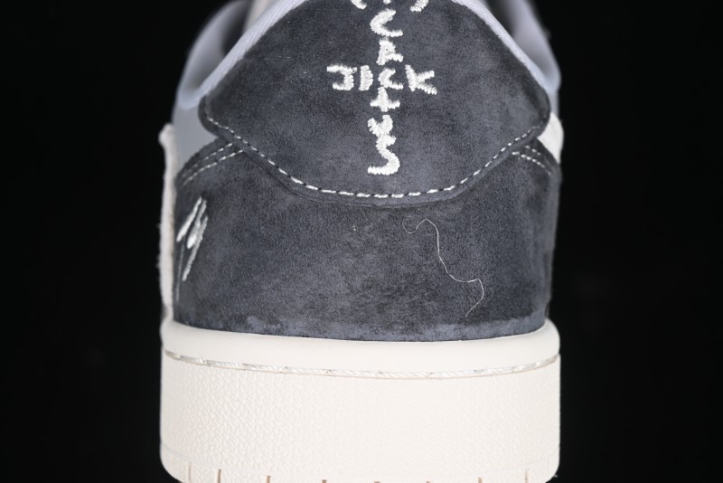 Nike Travis Scott x Fragment Design x Air Jordan 1 Low OG SP AJ1 Retro Sneakers in Traffic Grey - CF3688-055
