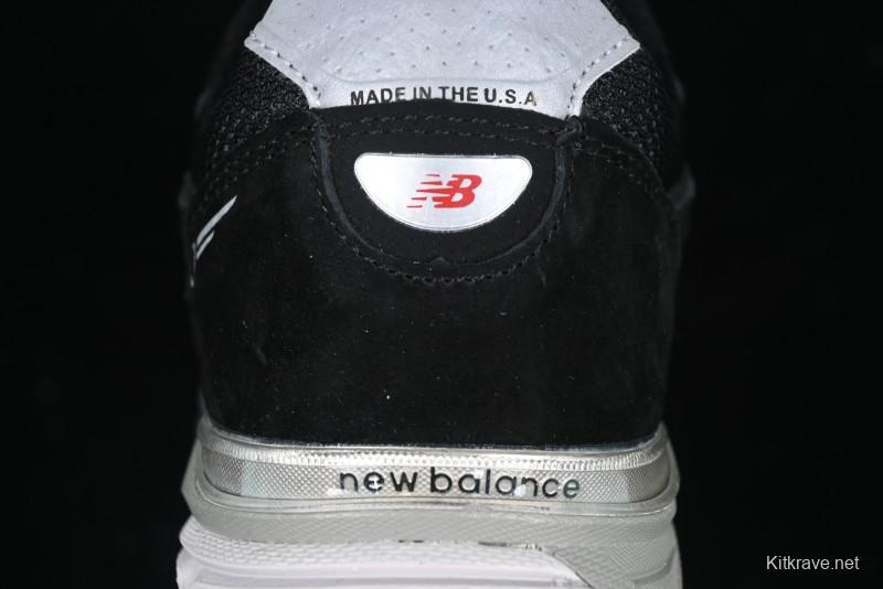 New Balance 990 Series Premium Retro Running Shoes with Carbon Fiber Midsole - M990BK4
