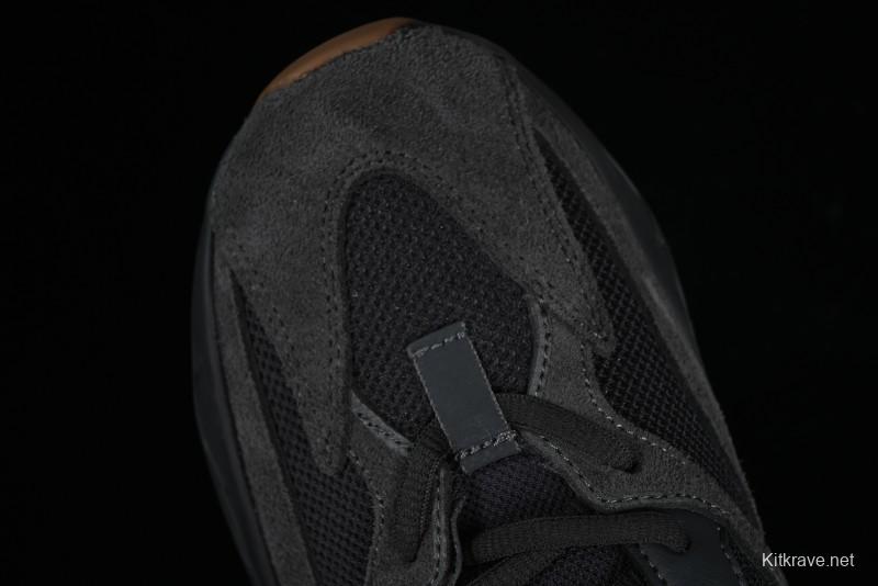 Adidas Yeezy Boost 700 V2 Utility Black Running Shoes with 3M Reflective Details - FV5304