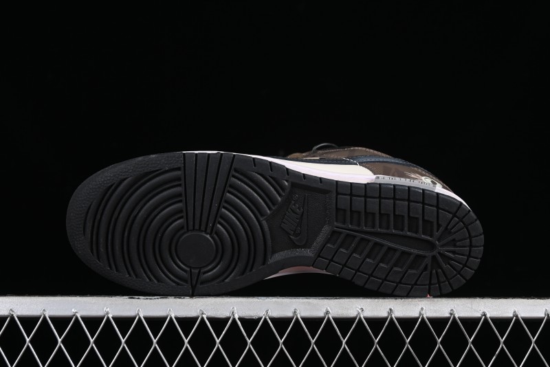 Nike Dunk Low Panda Prank Street Racing Electro Rust Distressed SB Strap Low-Top Casual Sneakers - DD1391-100