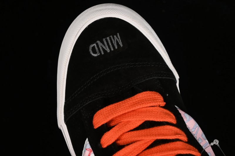 Vans Classics Knu Skool Retro Sneakers with Embroidered Graffiti Design and Thick Tongue - VN000CS00ZB