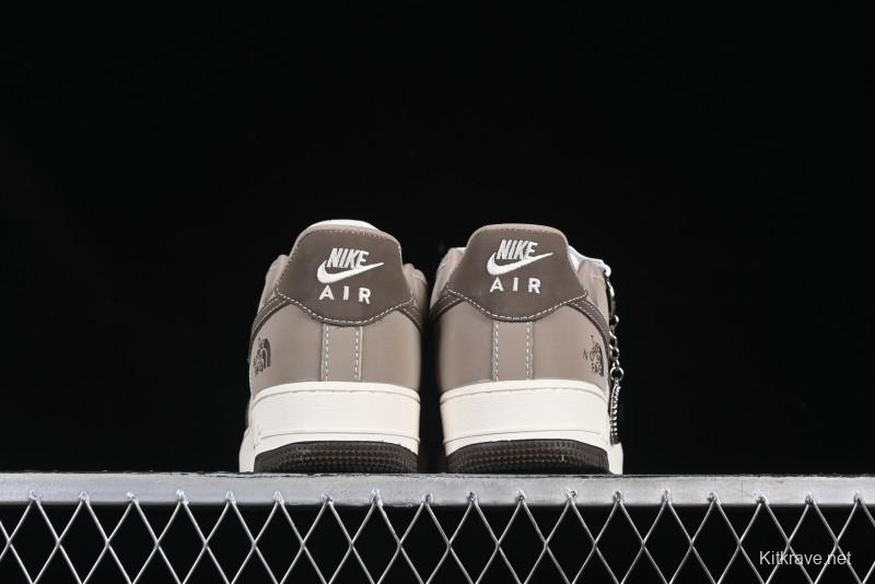 Nike Air Force 1 '07 Low The North Face Collaboration Light Brown Ghost Face Casual Sneakers - KK1988-065