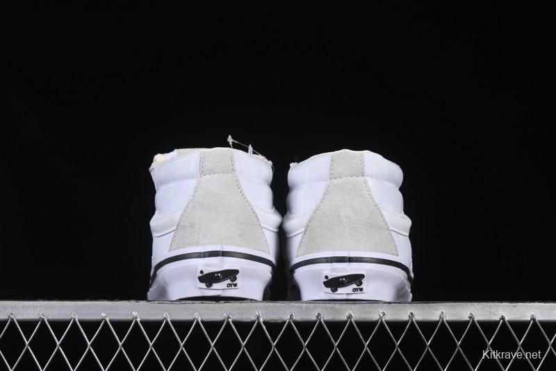 Vans HommeGirls x Sk8-Mid Fashion Casual Mid-Top Suede Skate Shoes with Bold Side Stripes - VN000NBN2VZ