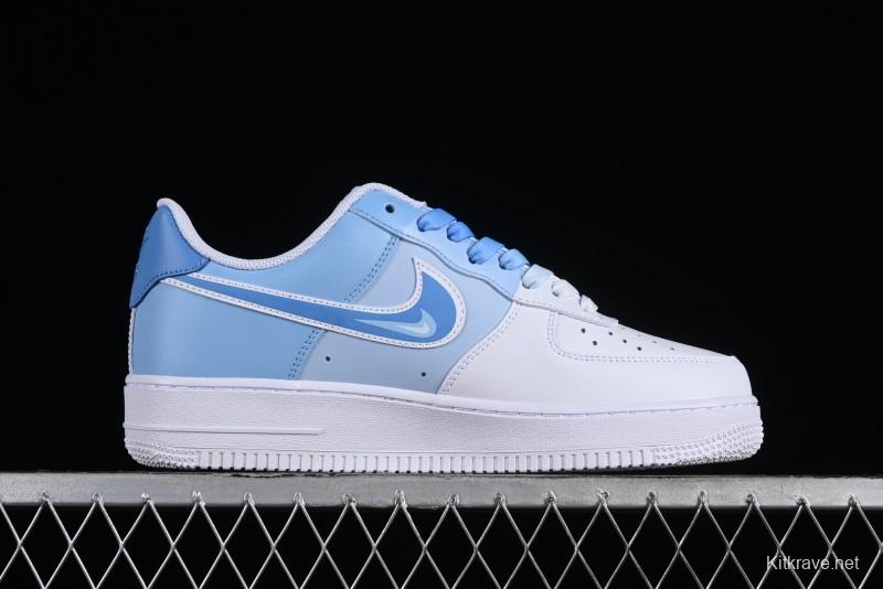 Nike Air Force 1 '07 Low Triple Color Gradient Minimalist Hand-Drawn Casual Sneakers - CW2288-951