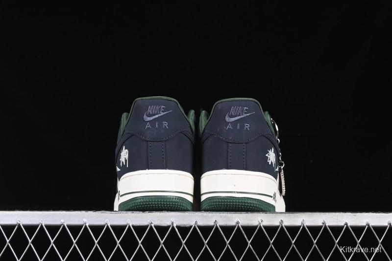 Nike Air Force 1 '07 Low Stussy Collaboration Explosive Blue Low-Top Casual Sneakers - KK1988-040