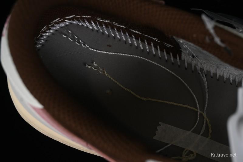 Nike Travis Scott x Air Jordan 1 Low OG AJ1 Reverse Swoosh Sneakers - DZ4137-206