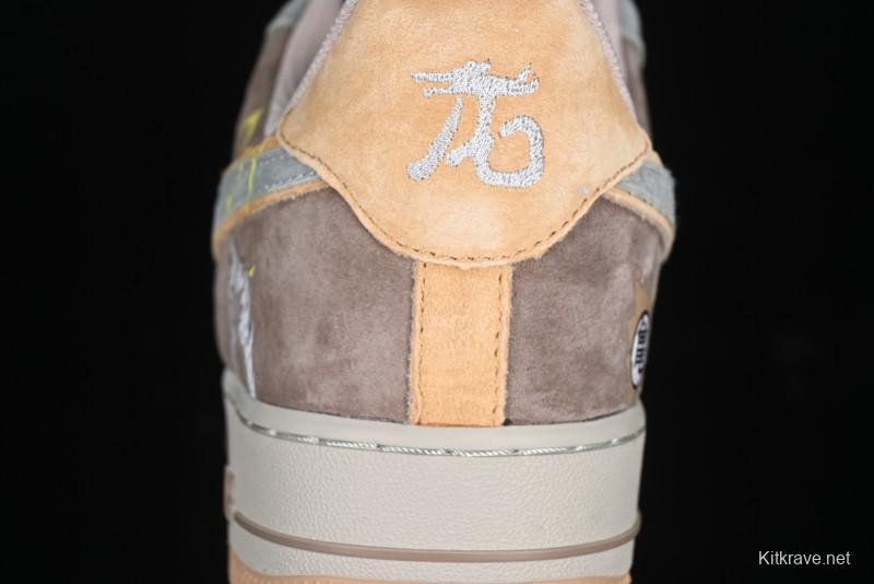 Nike Air Force 1'07 Low "Kakarot" Dragon Ball Z Custom Casual Sneakers for Autumn Winter - CD1212-666