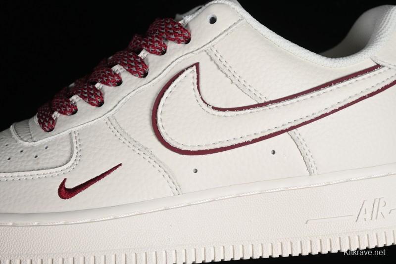 Nike Air Force 1 '07 Low Classic Burgundy Mini Swoosh Starry Sky Low-Top Casual Sneakers - MJ0319-025