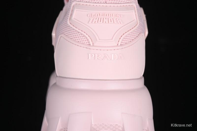 Prada Cloudbust Air Thunder Lifestyle Low-Top Sneakers with Anti-Slip and Wear-Resistant Design - 1E819L