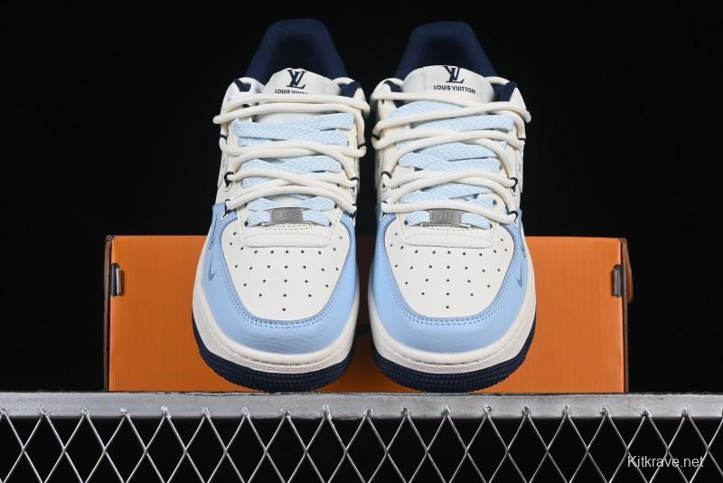 Nike Air Force 1'07 Low LV Collaboration University Blue Drawstring Casual Sneakers - DM6868-058