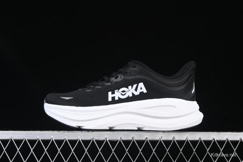 HOKA ONE ONE Bondi 9 Knit Lightweight Casual Running Shoes - 1162012 BWHT