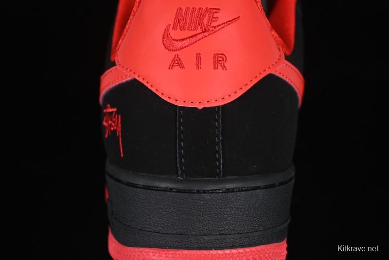 Nike Air Force 1'07 Low Stussy Collaboration Passion Orange Low-Top Casual Sneakers - DF0188-044