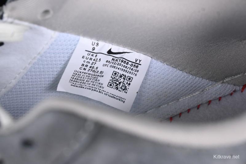 Nike Air Force 1'07 Low Dior Collaboration Grey Knit Skeleton Low-Top Casual Sneakers - KK1988-056