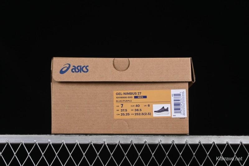 Asics Gel-Nimbus 27 Retro Breathable Casual Shoes Cushioned Men's Durable Running Shoes - 1011B956-500