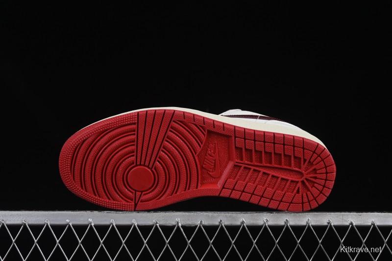 Nike Air Jordan 1 Low AJ1 White Red Low Top Casual Sneakers - HJ9338-106