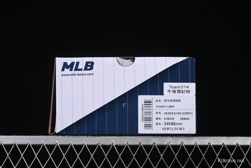 New York Yankees MLB Chunky Liner Custom Platform Sneakers in Neon Pink - 3ASXCA12N50WHS