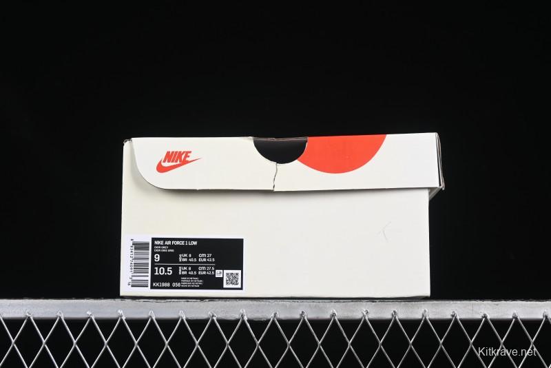 Nike Air Force 1'07 Low Dior Collaboration Grey Knit Skeleton Low-Top Casual Sneakers - KK1988-056