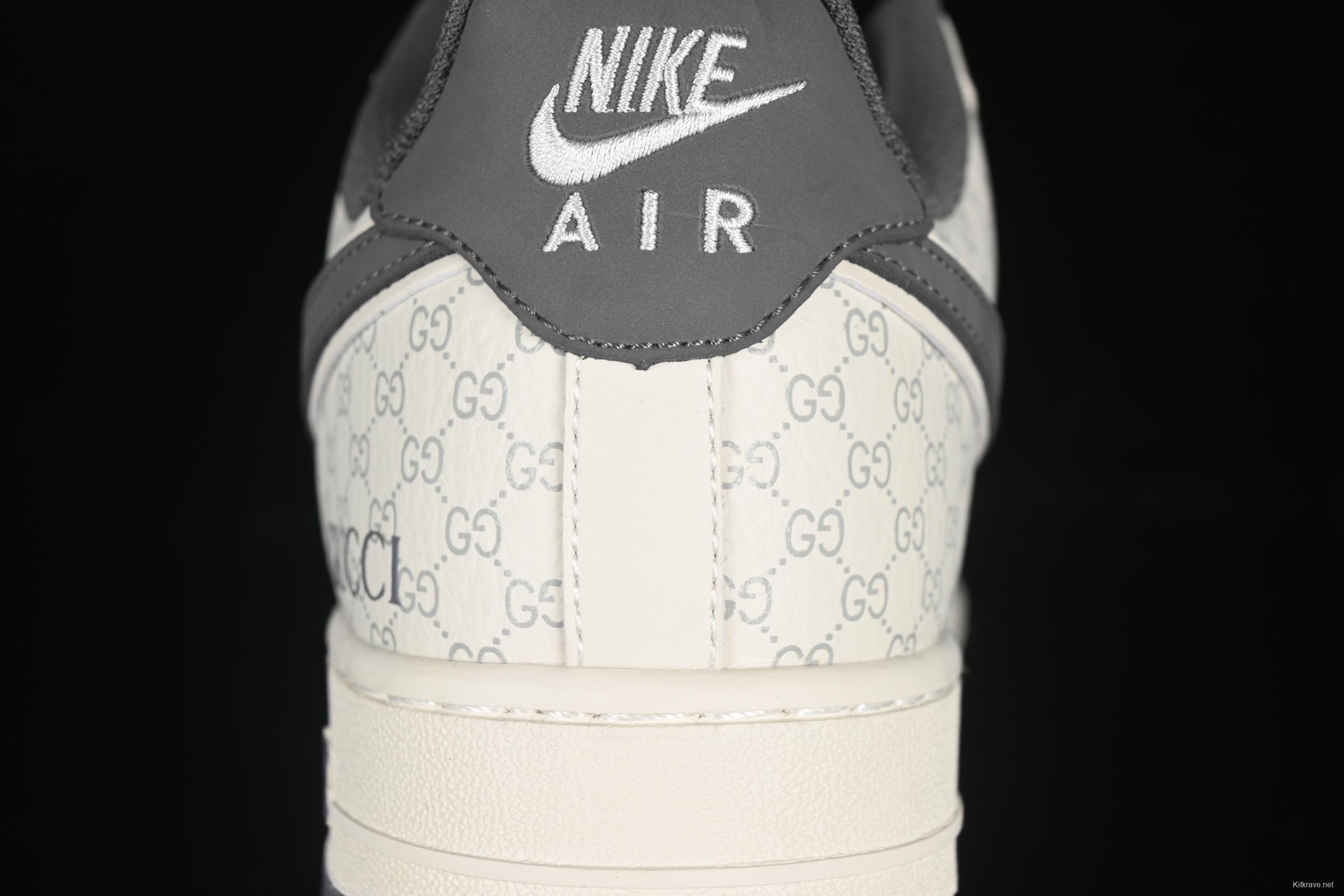 Nike Air Force 1 '07 Low Gucci Collaboration Classic Grey Pattern Casual Sneakers - CS5288-003