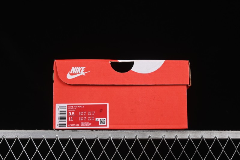 Nike Air Max 1 Retro Running Shoes with Half-Sole Air Cushion - 875855-001