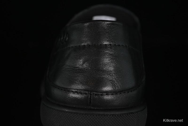 ECCO Soft Moc Summer Genuine Leather Breathable Slip-On Driving Shoes - 63516801001