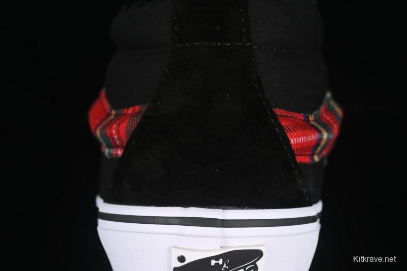 Vans Sk8-Mid Anaheim Collection Scottish Plaid Casual Low-Top Canvas Shoes - VN0A4UWIVNE