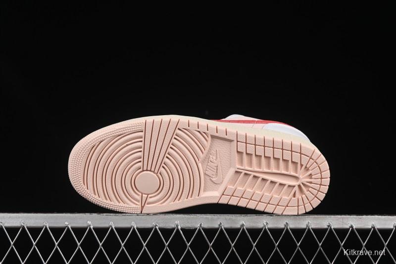 Nike Air Jordan 1 Low AJ1 White Pink Low-Top Casual Sneakers - IB8156-133