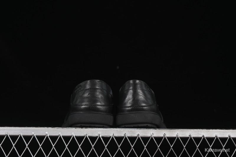 ECCO Soft Moc Summer Genuine Leather Breathable Slip-On Driving Shoes - 63516801001