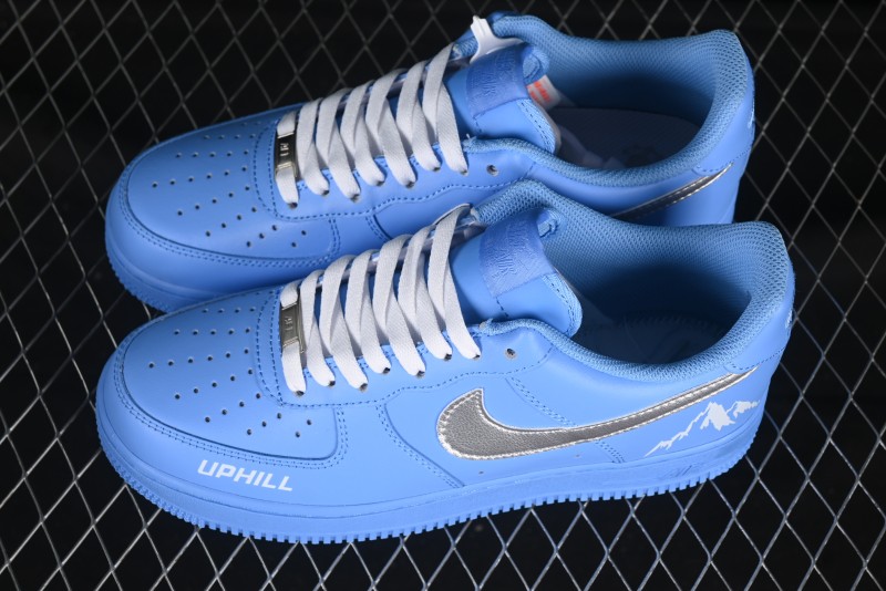 Nike Air Force 1'07 Low Casual Sneakers in Iceland Blue with Full-Length Air Cushion - ZH0316-070