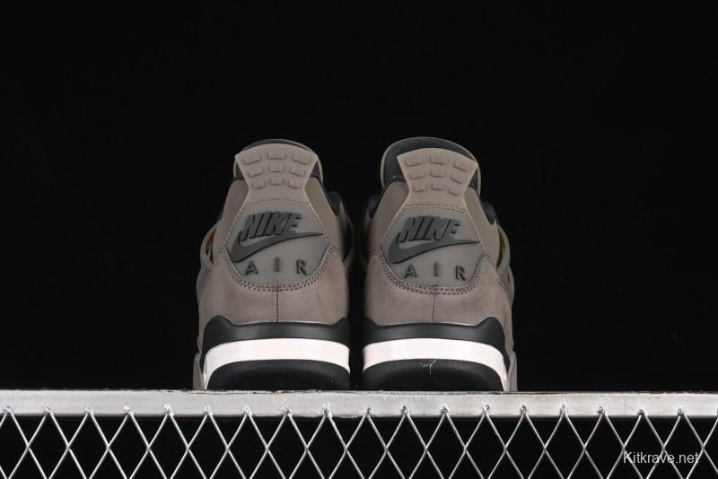 Nike Air Jordan 4 Retro Sneakers in Cave Stone Brown Suede with Black Mesh - FV5029-200