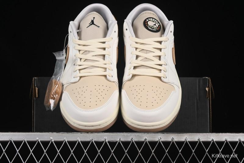 Nike Air Jordan 1 Low "Dongdan" Casual Sneakers in Coconut Milk White - IB8855-121