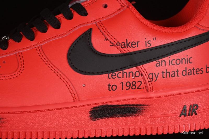 Nike Air Force 1'07 Low Watermelon Red Casual Sneakers with Full-Length Air Cushion - FD7039-600