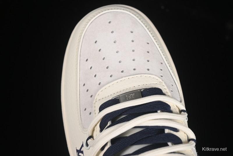 Nike Air Force 1 '07 Low LV Collaboration Blue Swoosh Drawstring Casual Sneakers - DM6868-083