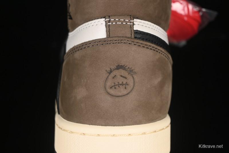 Nike Travis Scott x Air Jordan 1 High OG AJ1 Reverse Swoosh Limited Edition - CD4487-100