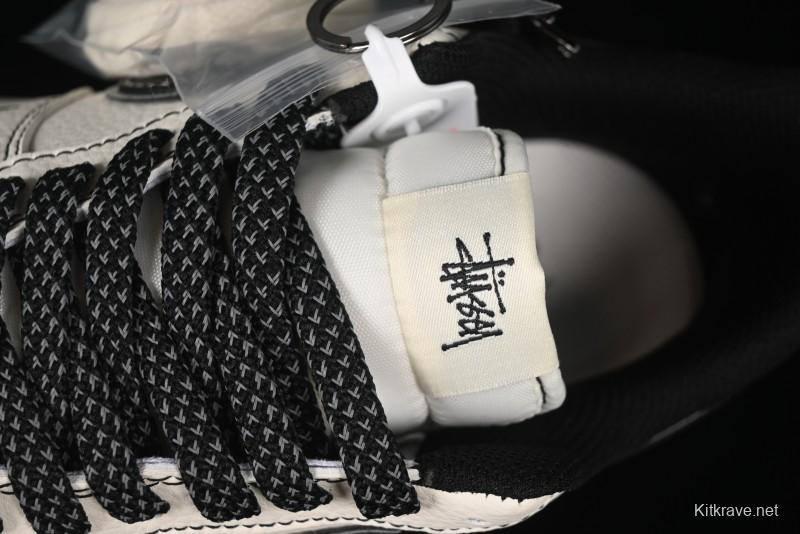 Nike Air Force 1'07 Low Stussy Collaboration Black Swoosh Casual Sneakers - HH7518-059