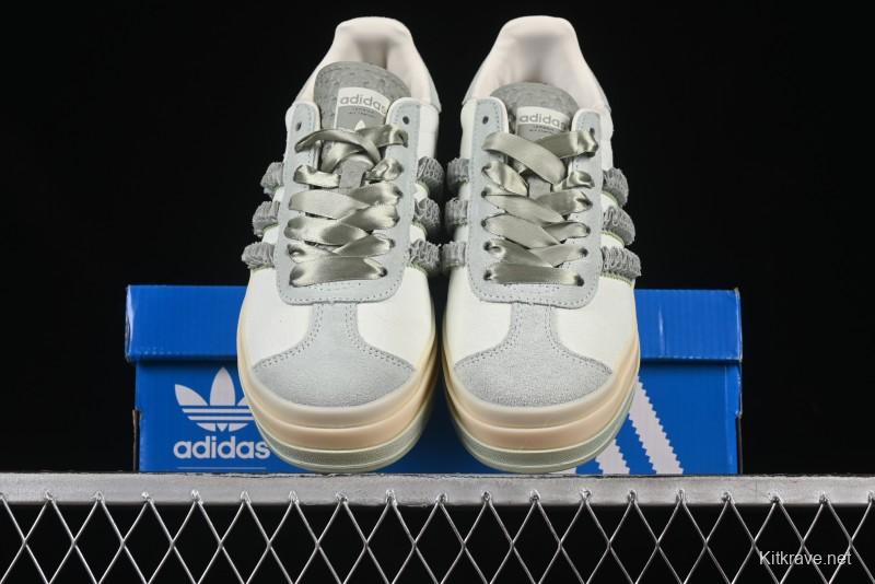 Adidas Originals Gazelle Bold JR8373 Collaboration Low-Top Sneakers with Thick Sole for Slip Resistance and Durability - JR8373