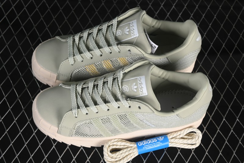Adidas Clot Superstar Shell Toe Casual Sneakers with Serrated Design - IH3643