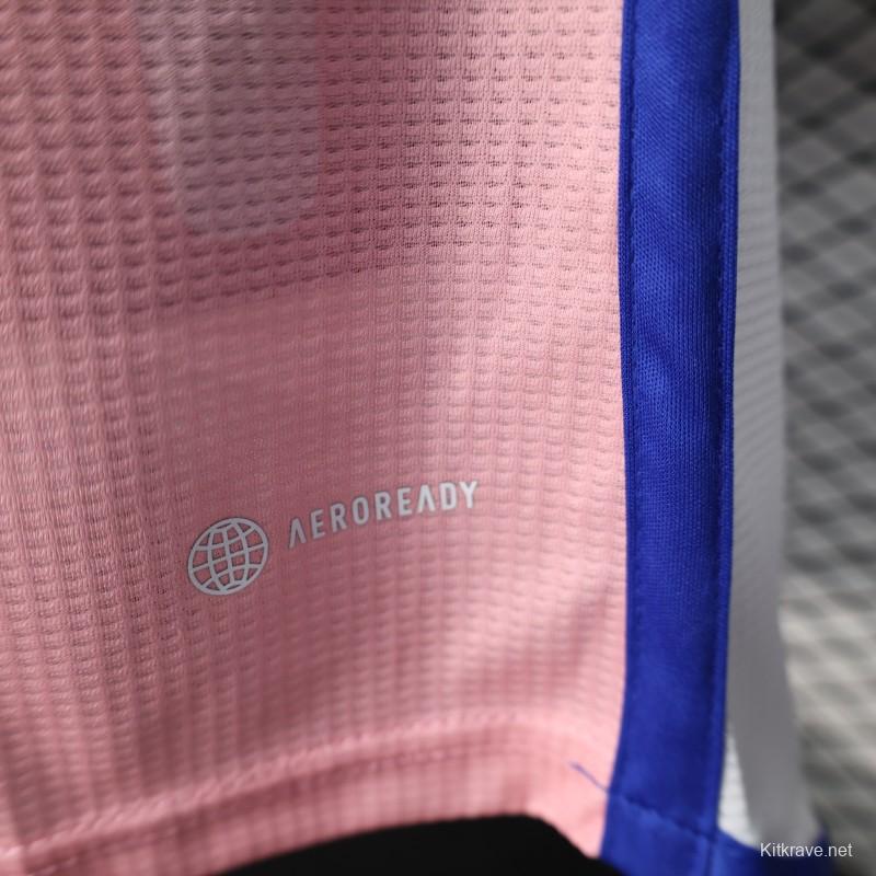 Player Version 2025 Algeria White-Pink with Country Map Design Jersey