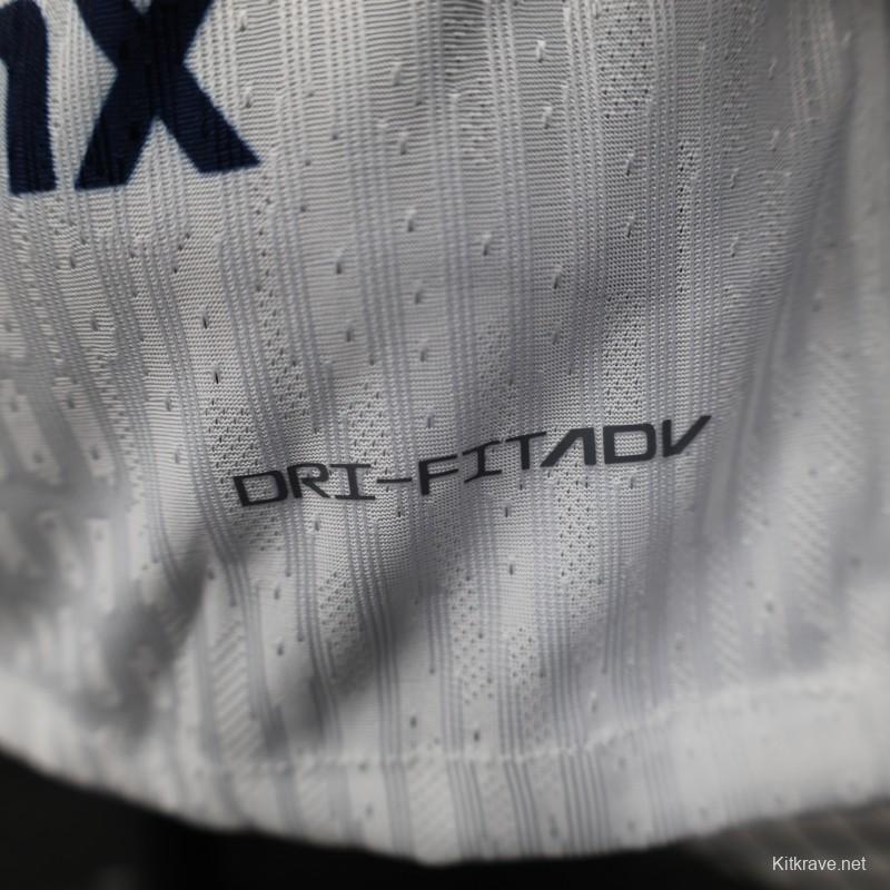 Player Version 25/26 Club America Away White with Navy and Gold Eagle Crest Jersey