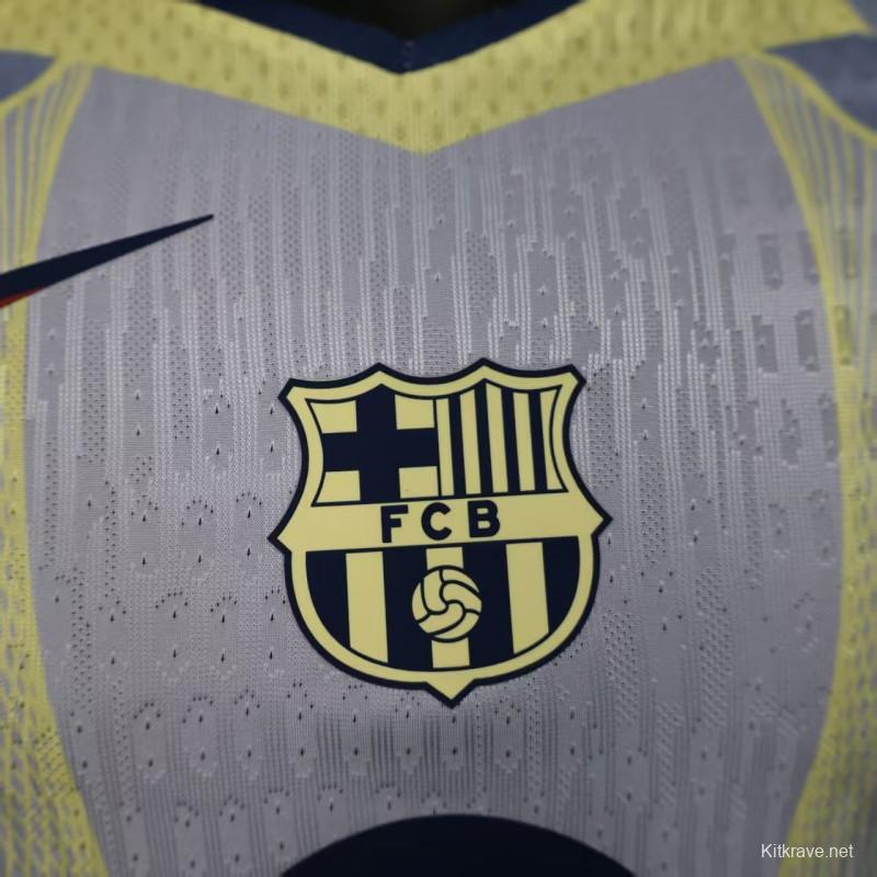 Player Version 25/26 Barcelona Light Blue with Geometric Pattern Jersey