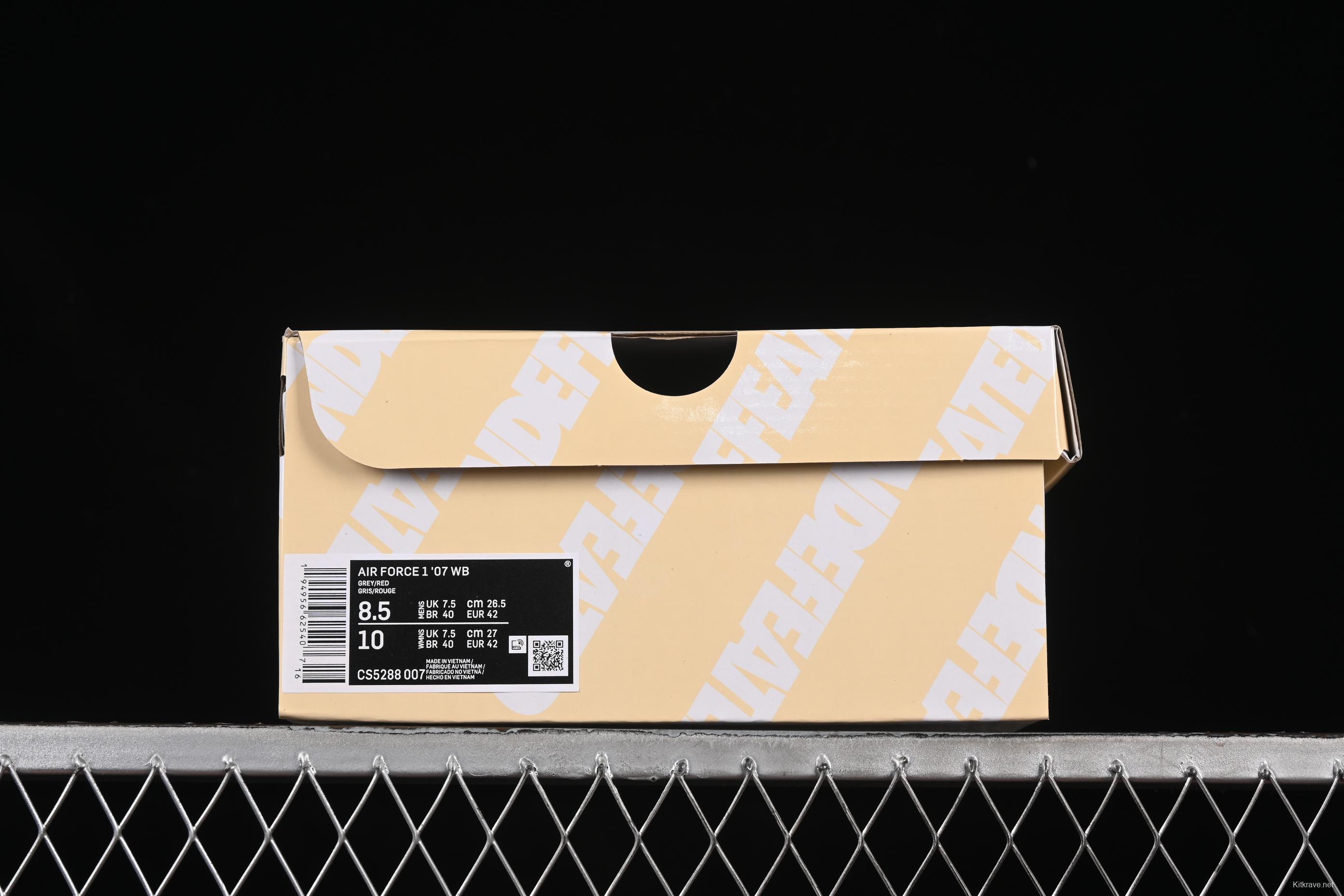 Nike Air Force 1'07 Low UN Collaboration Double Swoosh Red Label Casual Sneakers - CS5288-007