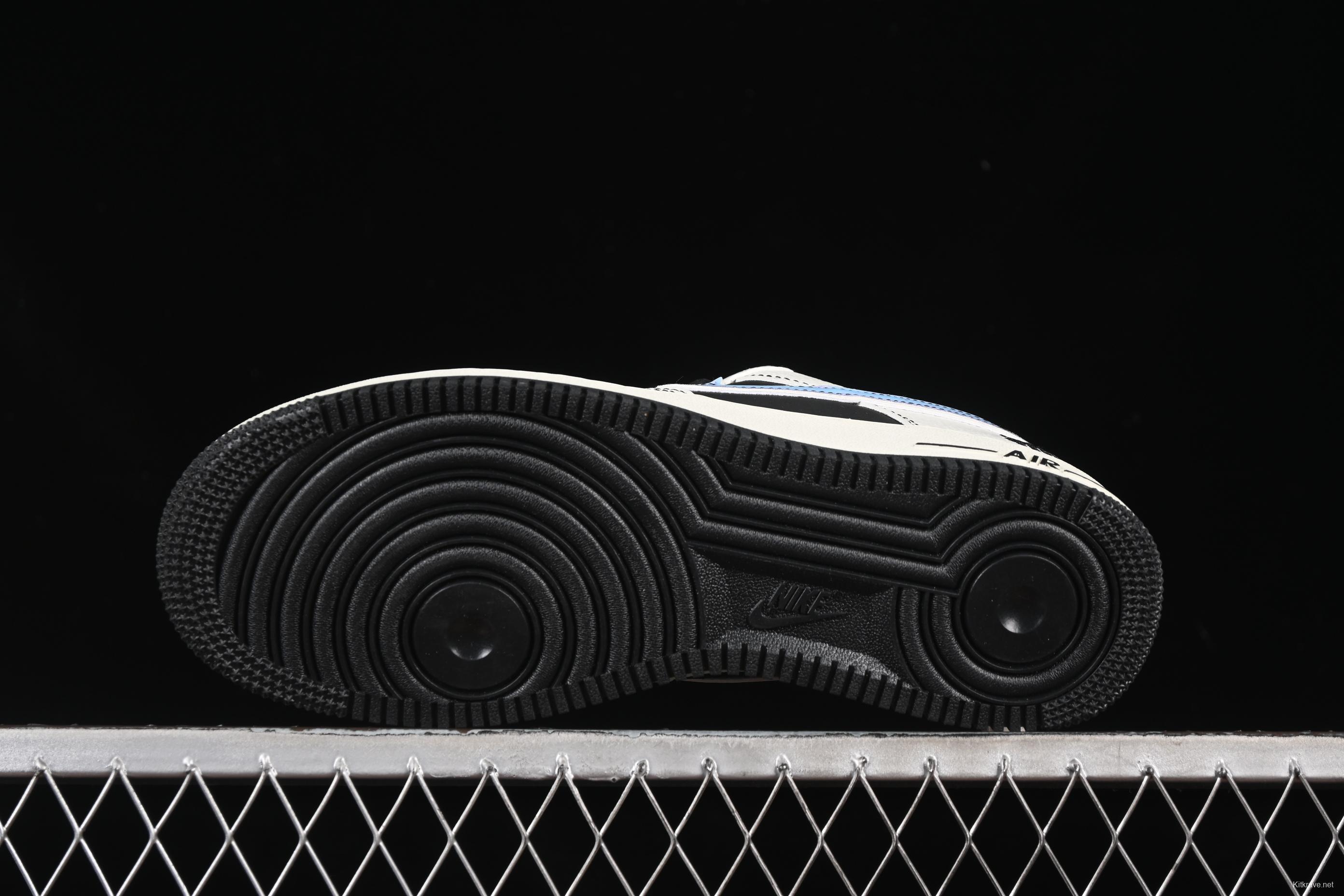 Nike Air Force 1'07 Low UN Collaboration Casual Sneakers in Black White Purple - SC9207-528